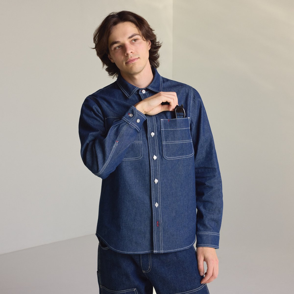 Danner Larch Mt Denim Shirt Dark Wash Indigo