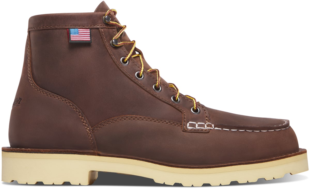 Danner Bull Run Moc Toe 6" Brown - Heel - Steel Toe