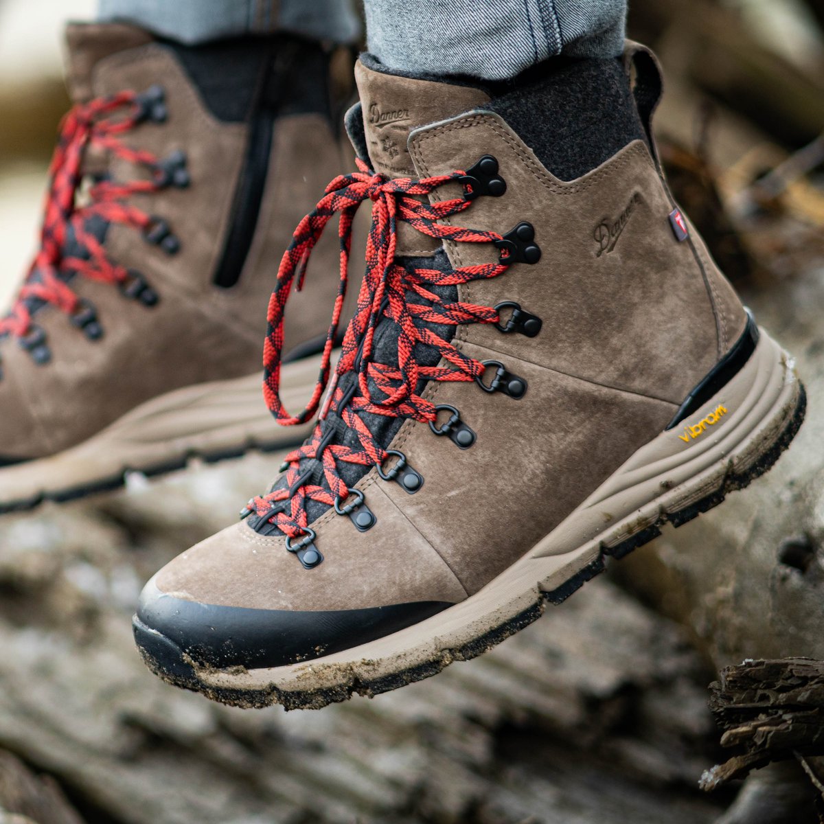 Danner Arctic 600 Side-Zip Brown/Red Insulated 200G
