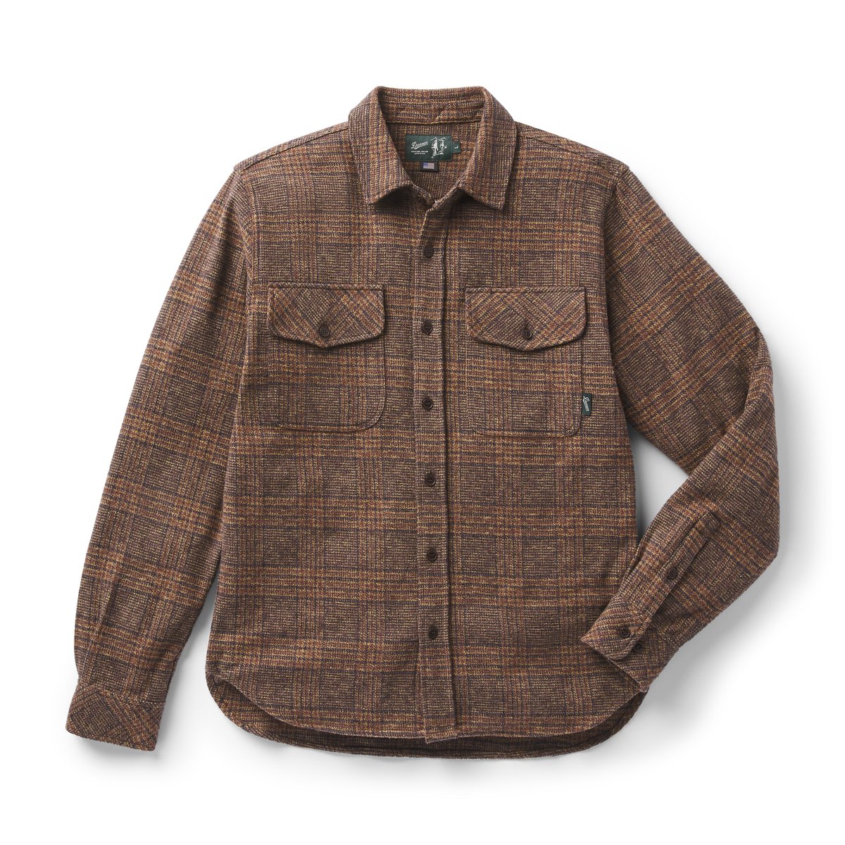 Danner Cedar Mill Cotton Flannel Shirt  Brown/Tan Tweed Plaid