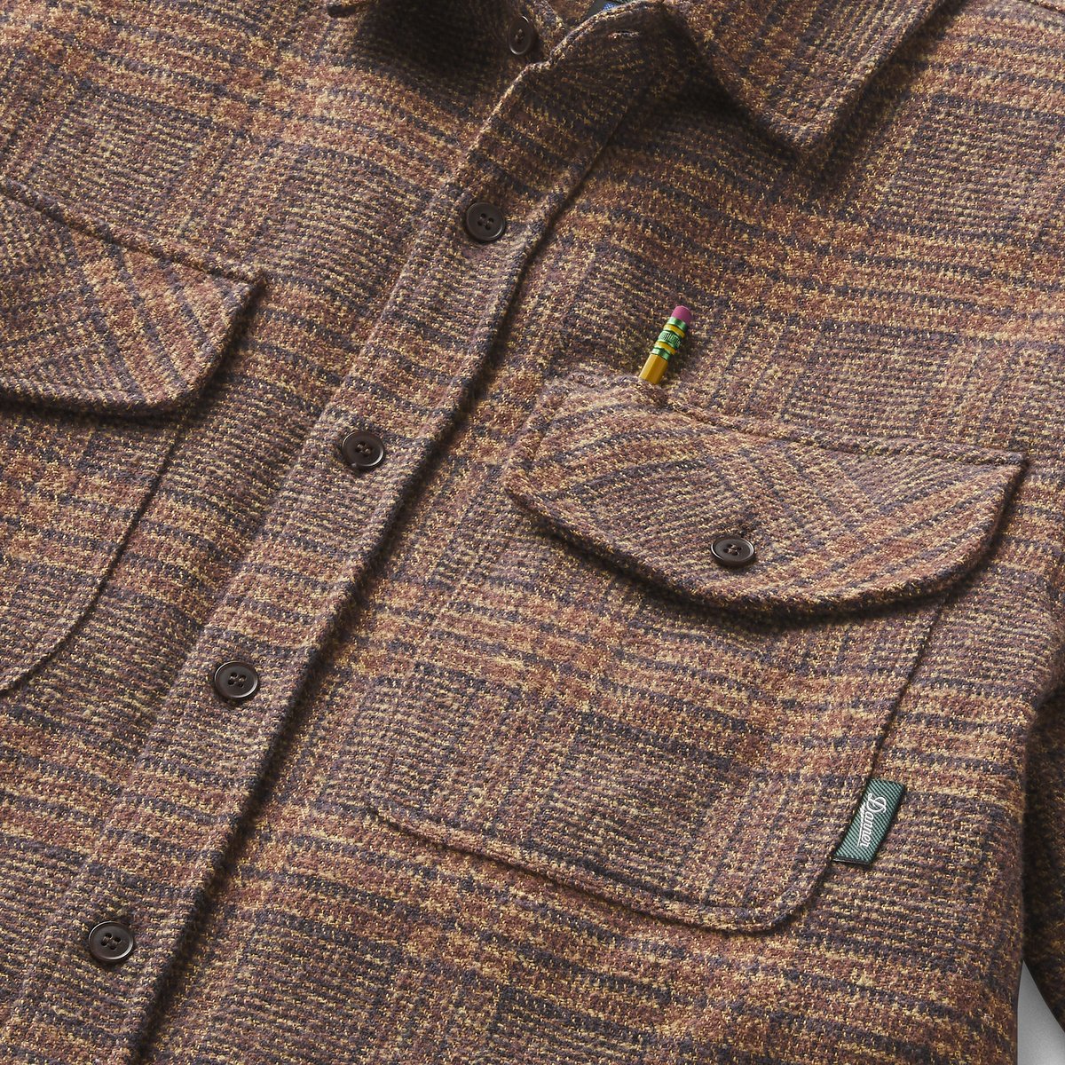 Danner Cedar Mill Cotton Flannel Shirt  Brown/Tan Tweed Plaid