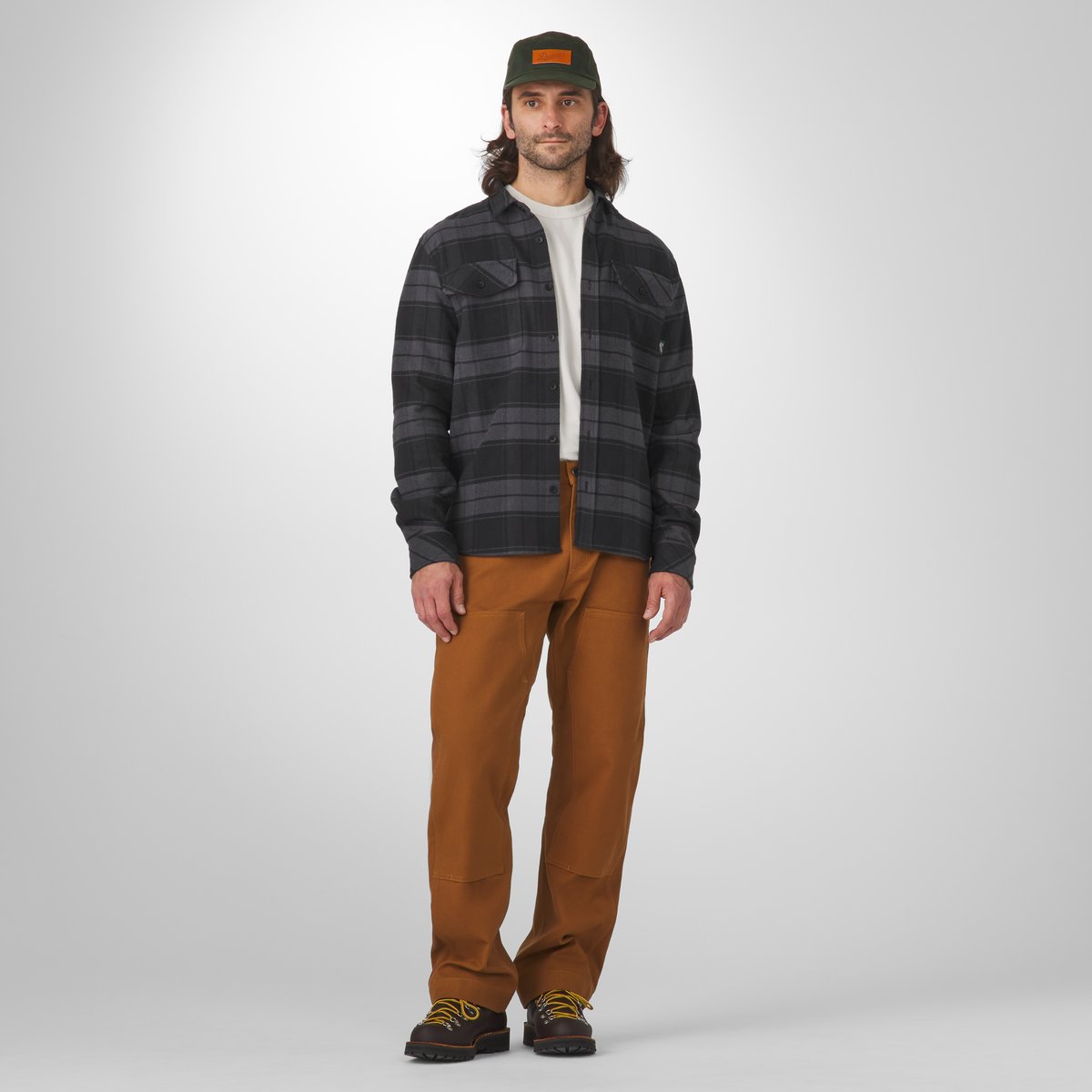 Danner Cedar Mill Cotton Flannel Shirt  Black Plaid