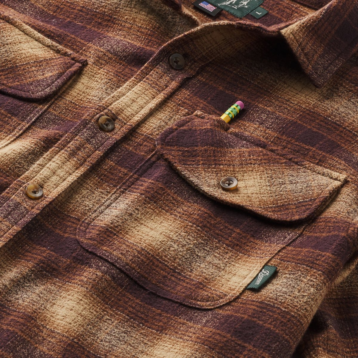 Danner Cedar Mill Cotton Flannel Shirt  Espresso Plaid