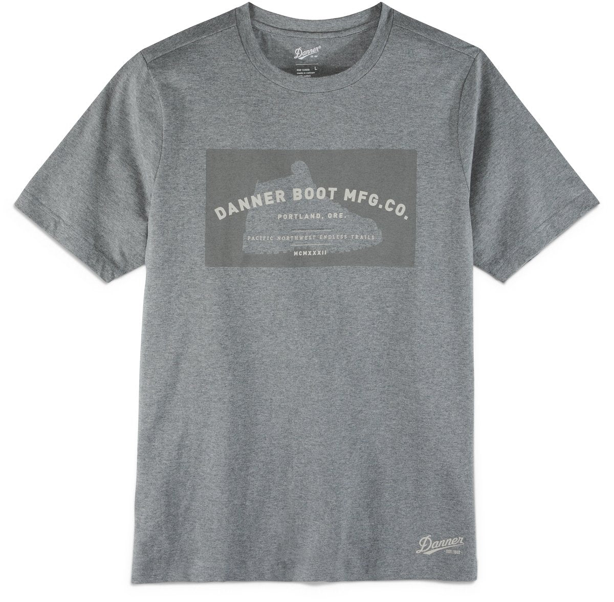 Danner License Plate Tee Heather Gray