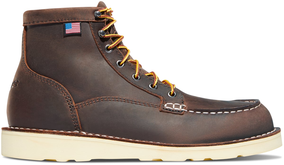 Danner Bull Run Moc Toe 6" Brown Steel Toe