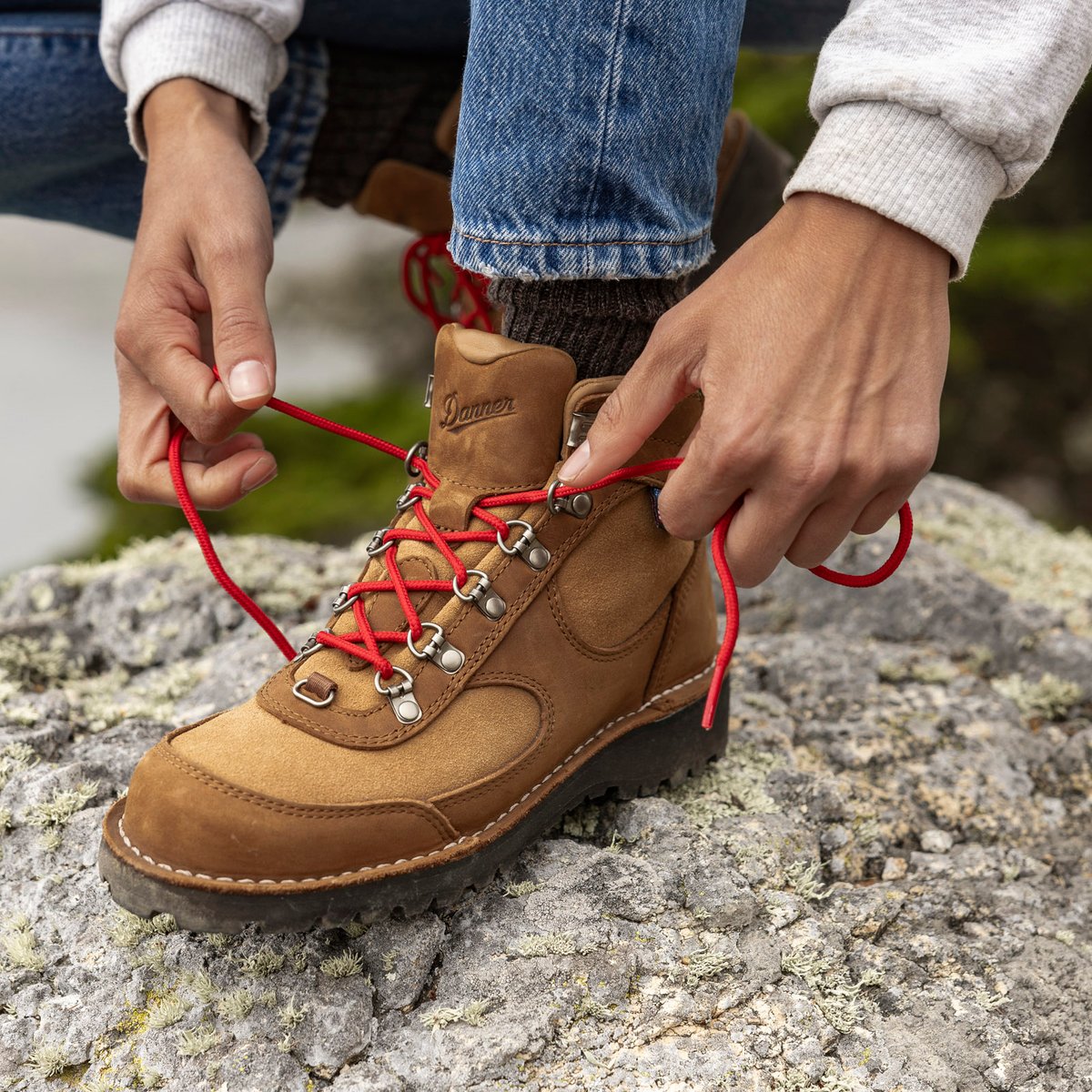 Danner Cascade Crest Grizzly Brown/Rhodo Red